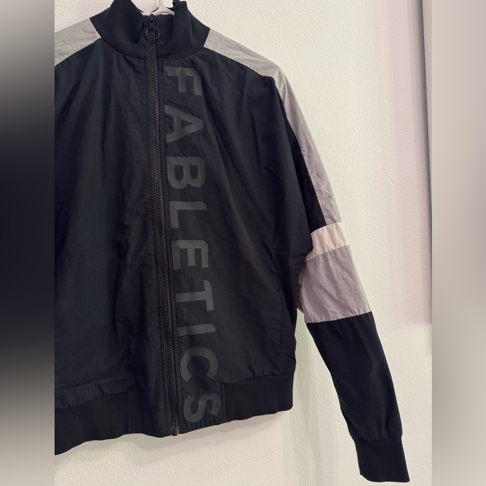 Fabletics light Black and Gray cute athletic Jacket size S